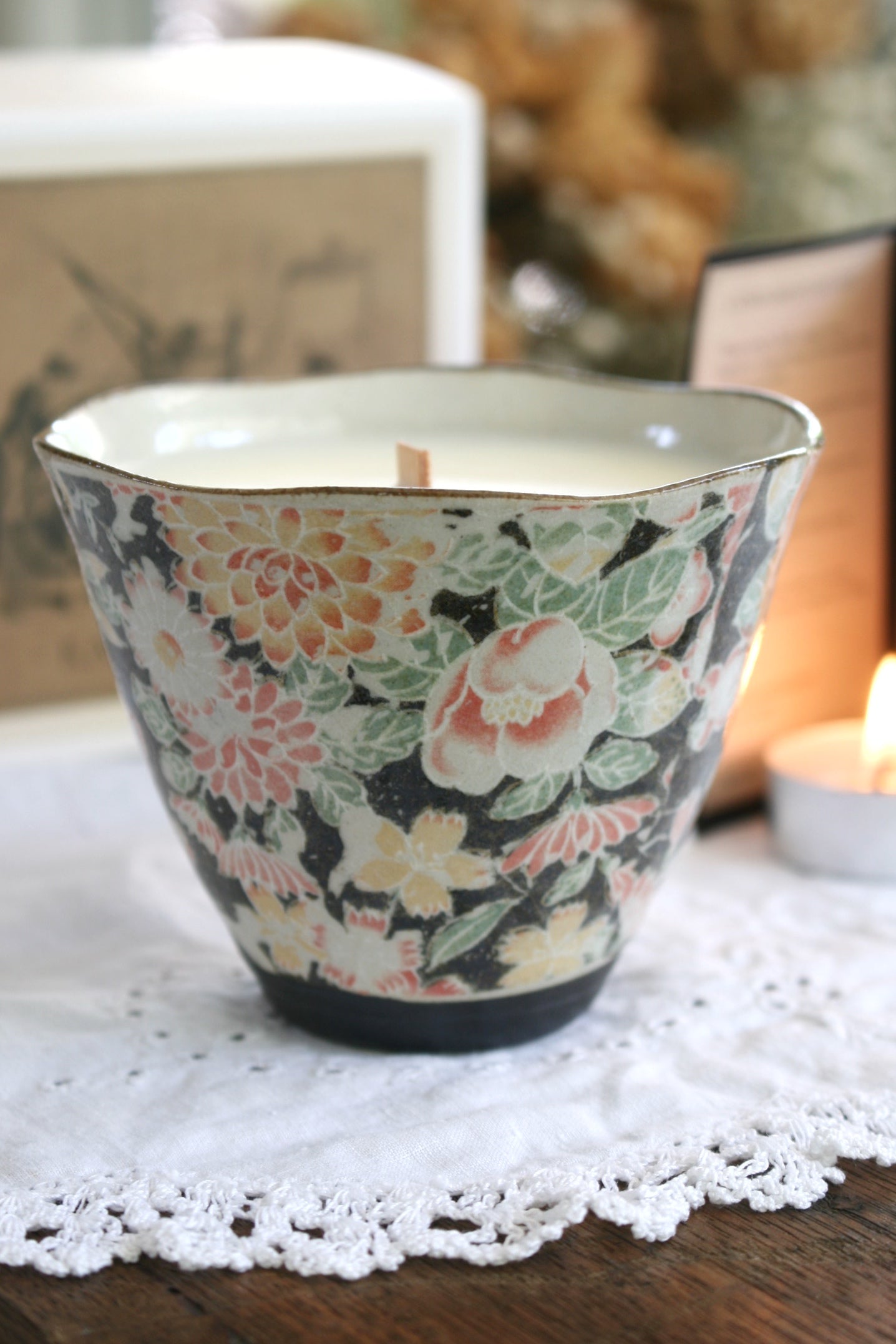 Aromatherapy Teacup Candle - 100% Pure Essential Oils - Soy Wax - Wood Wick - Australia